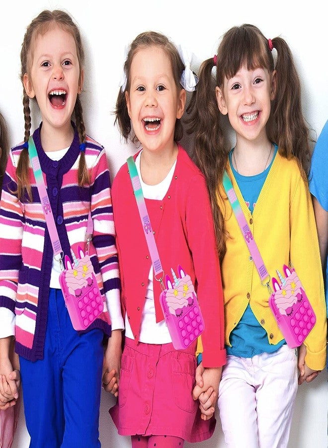 سيلي مي حقيبة SILLYME Pop it Bag يونيكورن صغيرة الحجم للبنات - (لون عشوائي) - ألعاب تململ للأطفال - حقيبة سفر صغيرة - حقيبة كتف كروس - Image 3